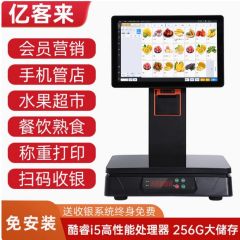 新款Ai智能识别称重收银一体机水果熟食店超市麻辣烫收银机收款机